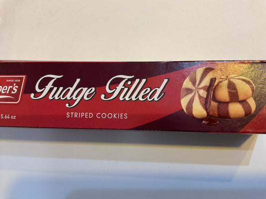 Fudge Filled Striped Cookies