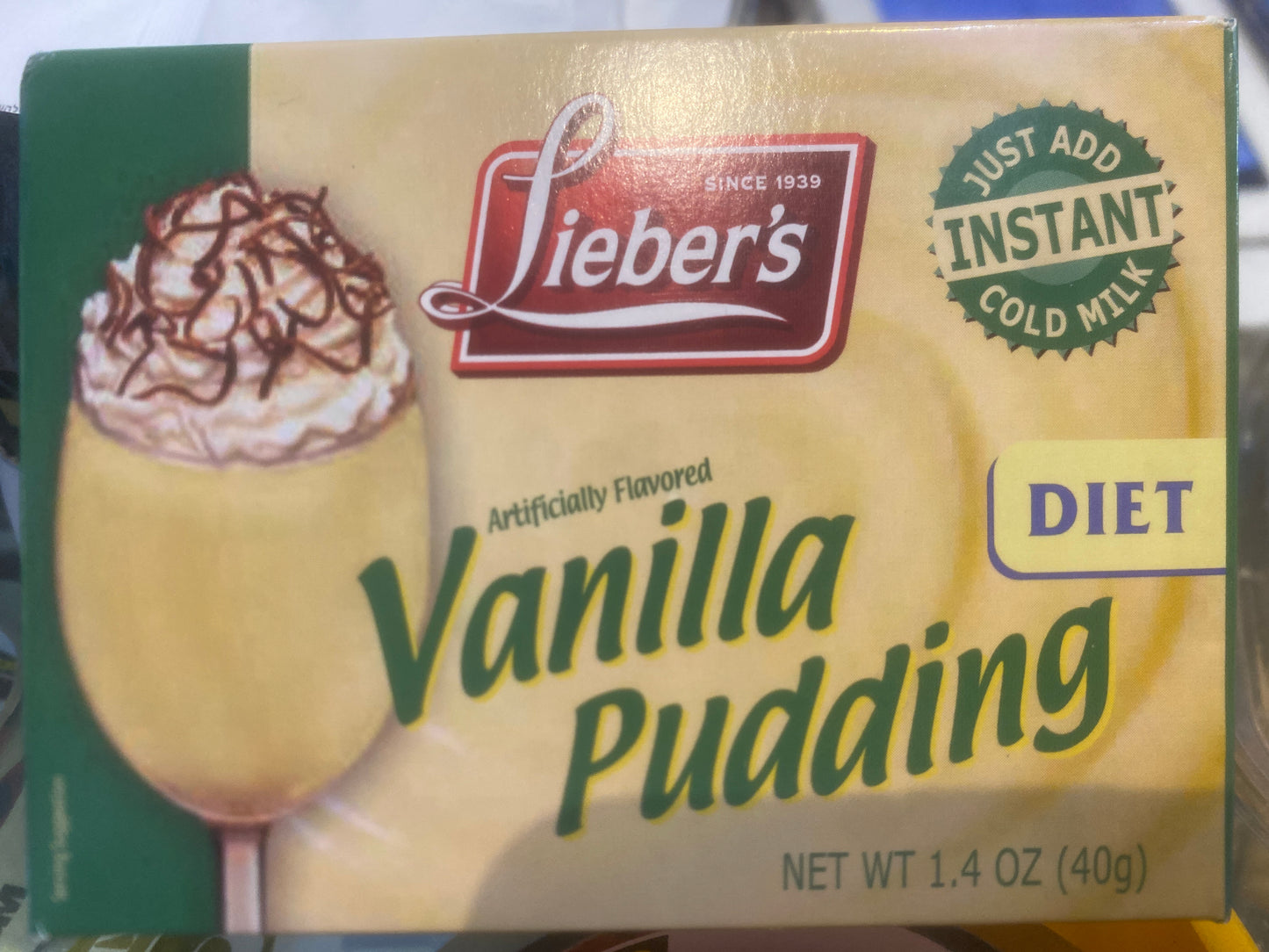 Diet vanilla pudding