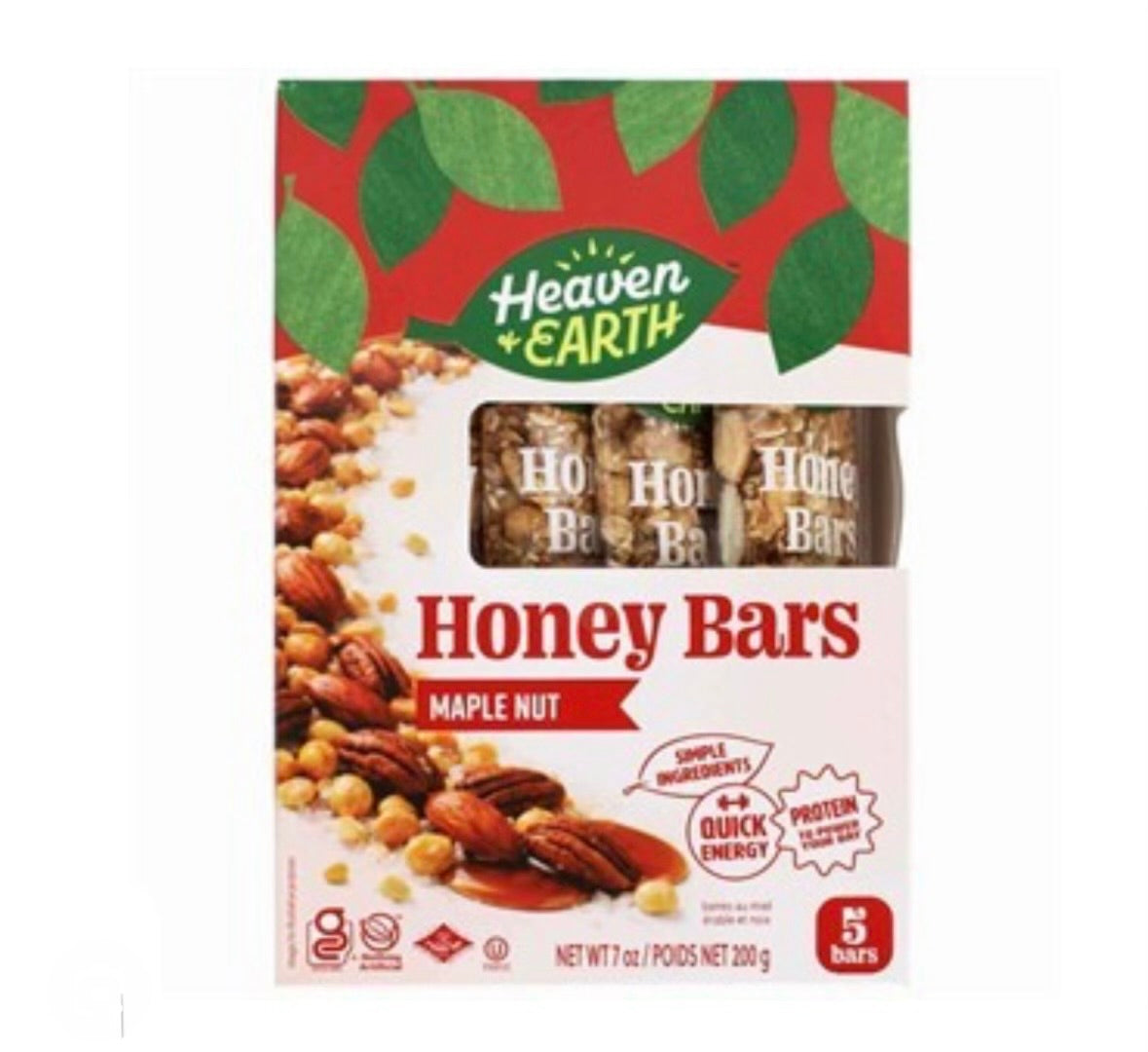 Honey Bars Maple Nut
