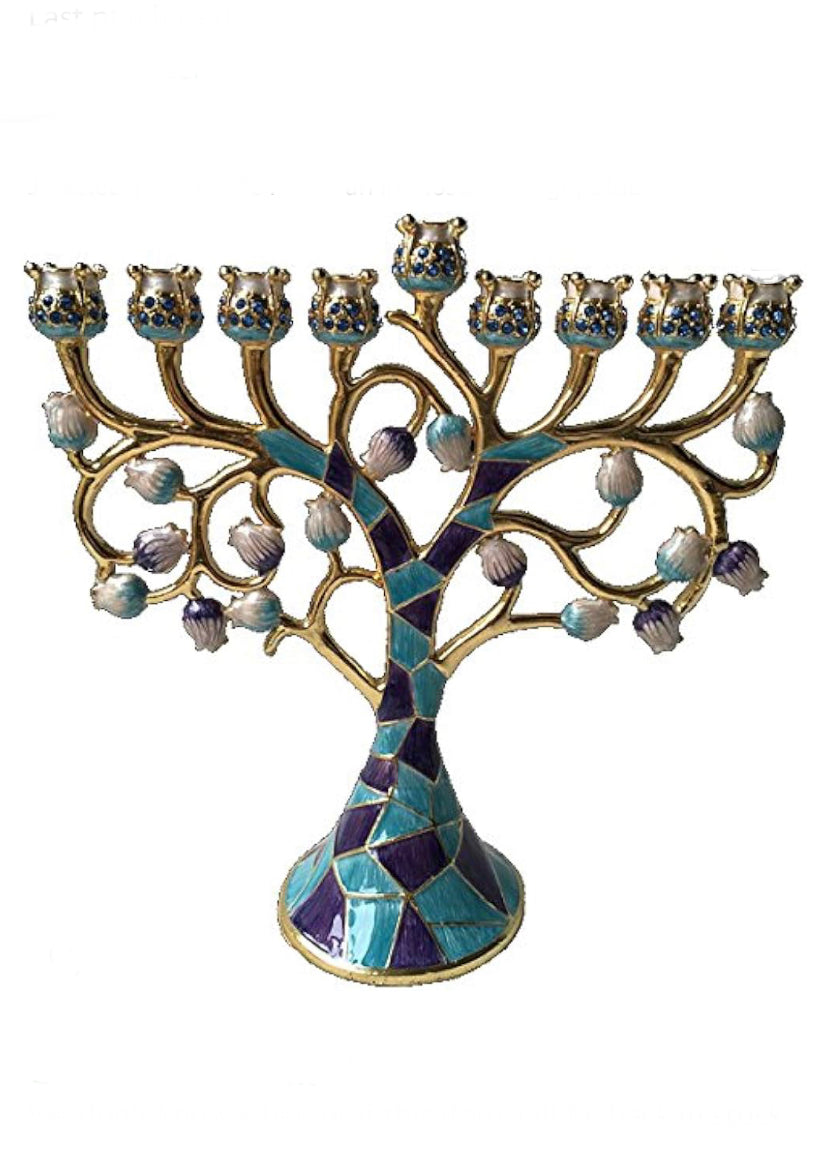 Jeweled Tree Mosaic Menorah