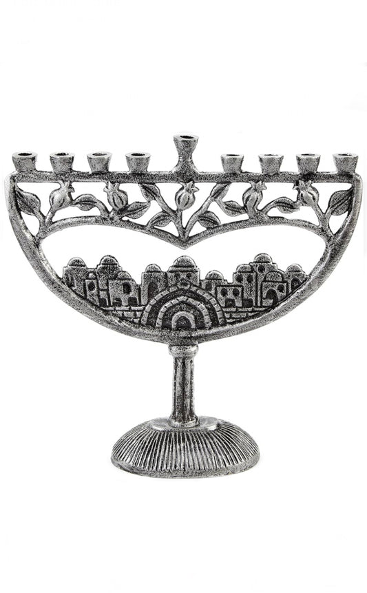 Vintage Aluminum Candle Menorah