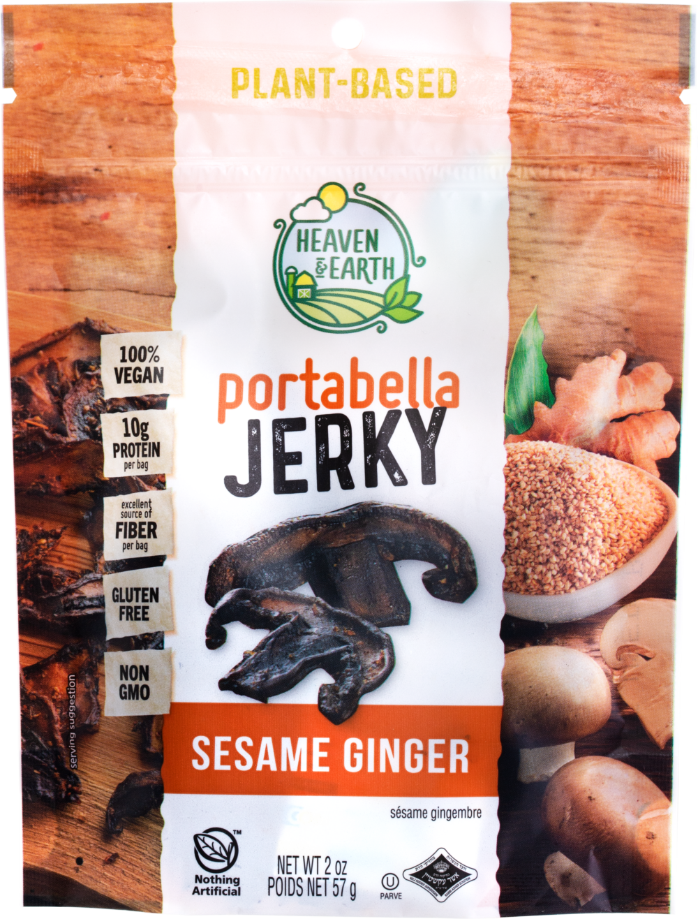 Portabella Jerky Sesame Ginger