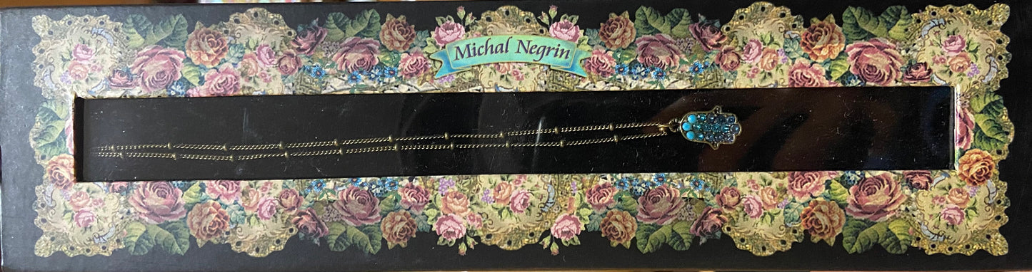 Michal Negrin Designs Hamsa Necklace in a Designed Box